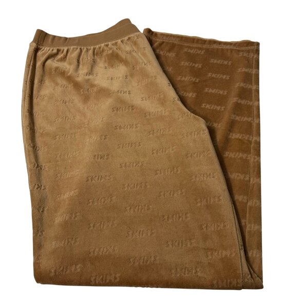 SKIMS Logo Velour Pants Camel 3X - Picture 6 of 14